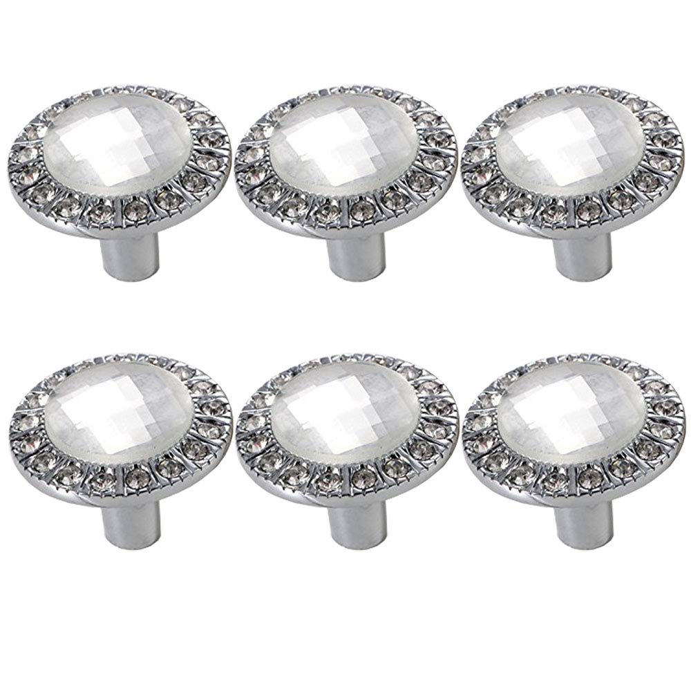 Poignées en alliage de zinc et cristal en forme de diamant pour la décoration de la maison