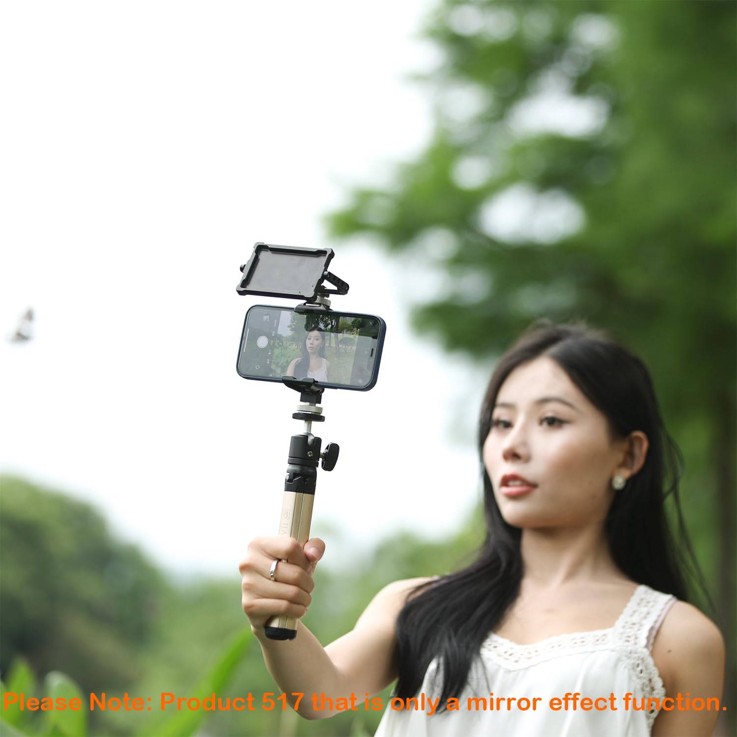 NICEYRIG Zestaw lusterek do selfie do selfie do smartfona pasuje do iPhone'a 14 13 12 11 PRO MAX, SE z wielofunkcyjnym metalowym uchwytem na statyw / uchwytem na telefon z zimną stopką - 517