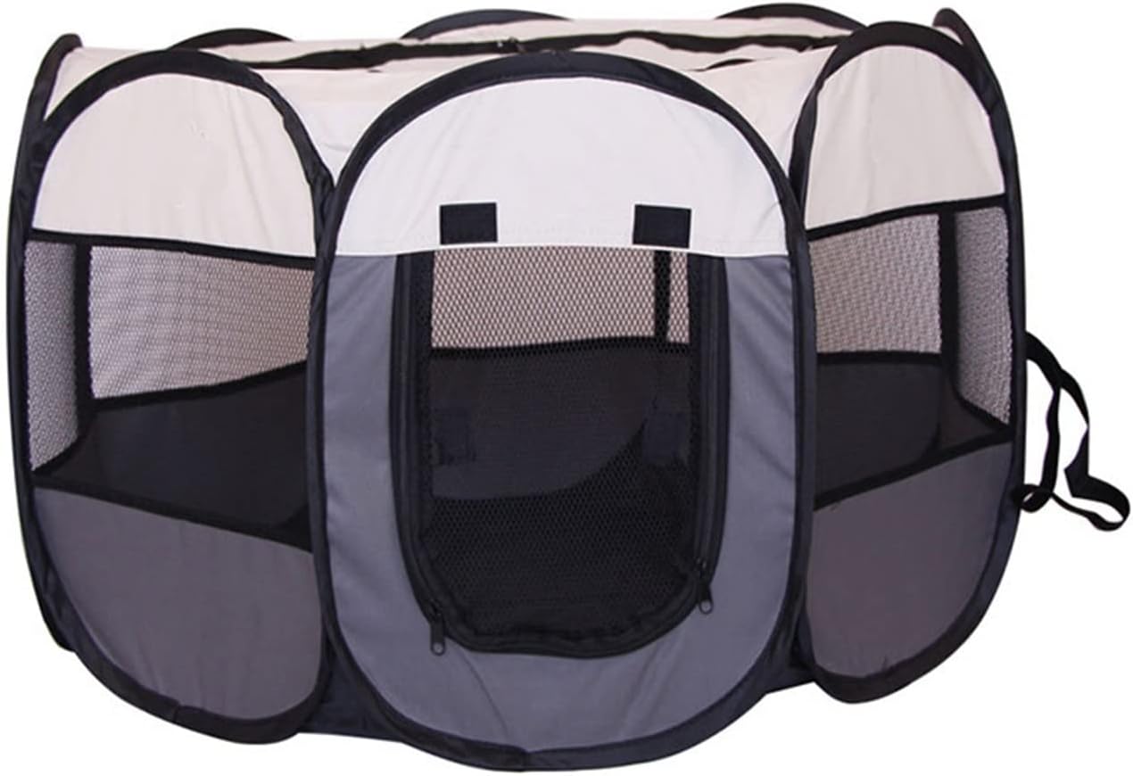 Portable Outdoor Kennels Fences Dog Tent House Pet Playpen Cat Large Foldable GOG Cage Delivery Room(D,74x74x43CM)