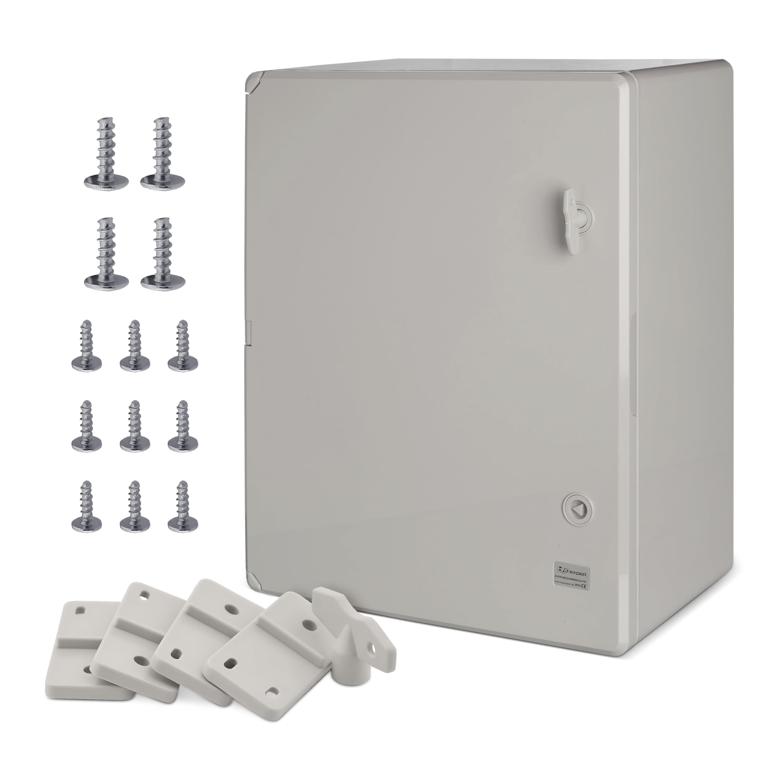 Caja de plástico ABS BOXEXPERT Armario de distribución Fleet IP65 gris/​transparente (ABS, 500x400x240mm gris)