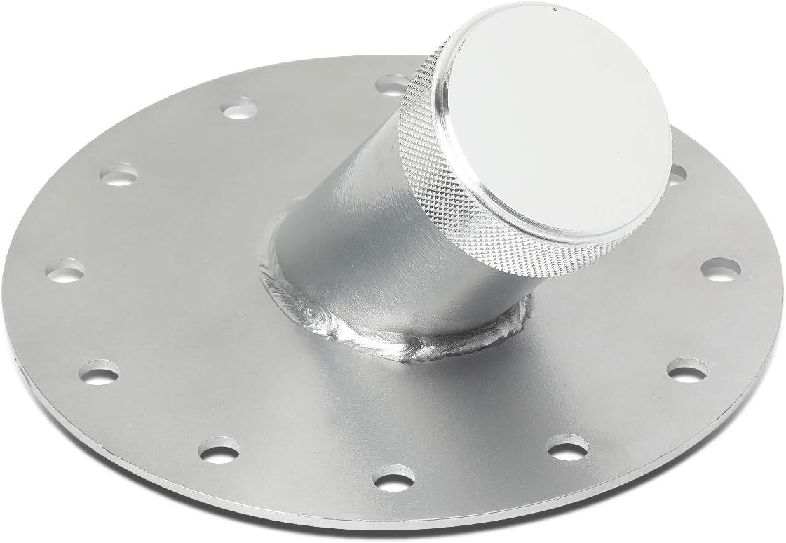 DNA MOTORING 45-Degree Fuel Cell Filler Neck with Steel Base Aluminum Cap,ALU-FT-C-T1-SL