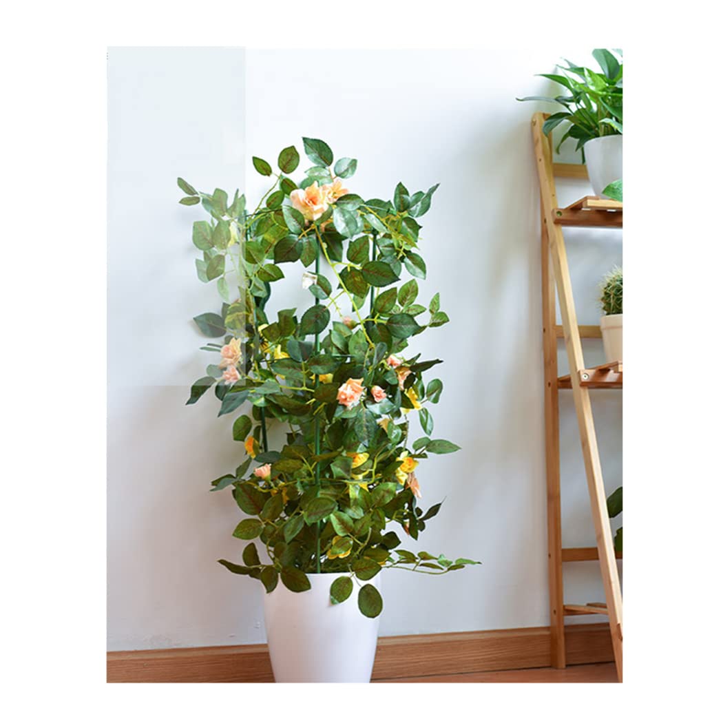 Obelisco Da Giardino,Obelisco A Traliccio Da Giardino,Per Piante Da Giardino, Interni,Con 4 Ad Anello Regolabili, Supporto Per Vite Traliccio Per Piante,Confezione Da 5,17.5*45cm//6.8*17.7in