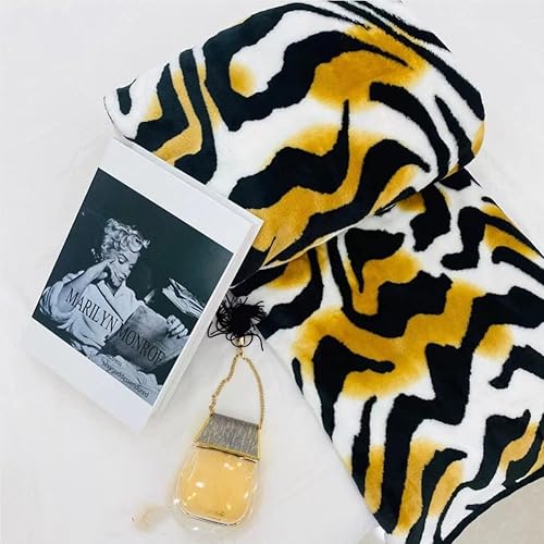 Manta de franela con estampado de tigre, ligera y súper suave