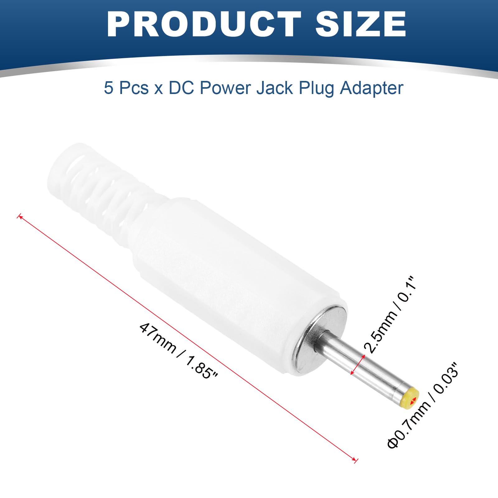 Set 50 Connettori DC 5.5mm X 2.1mm – Maschio/Femmina In Rame E Nylon Per Alimentatori E Multimedia