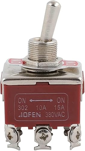 Botón de interruptor de encendido, 1 unidad E-TEN303 0.472 in, 9 pines, 3 posiciones, interruptor basculante de encendido/apagado, interruptor de