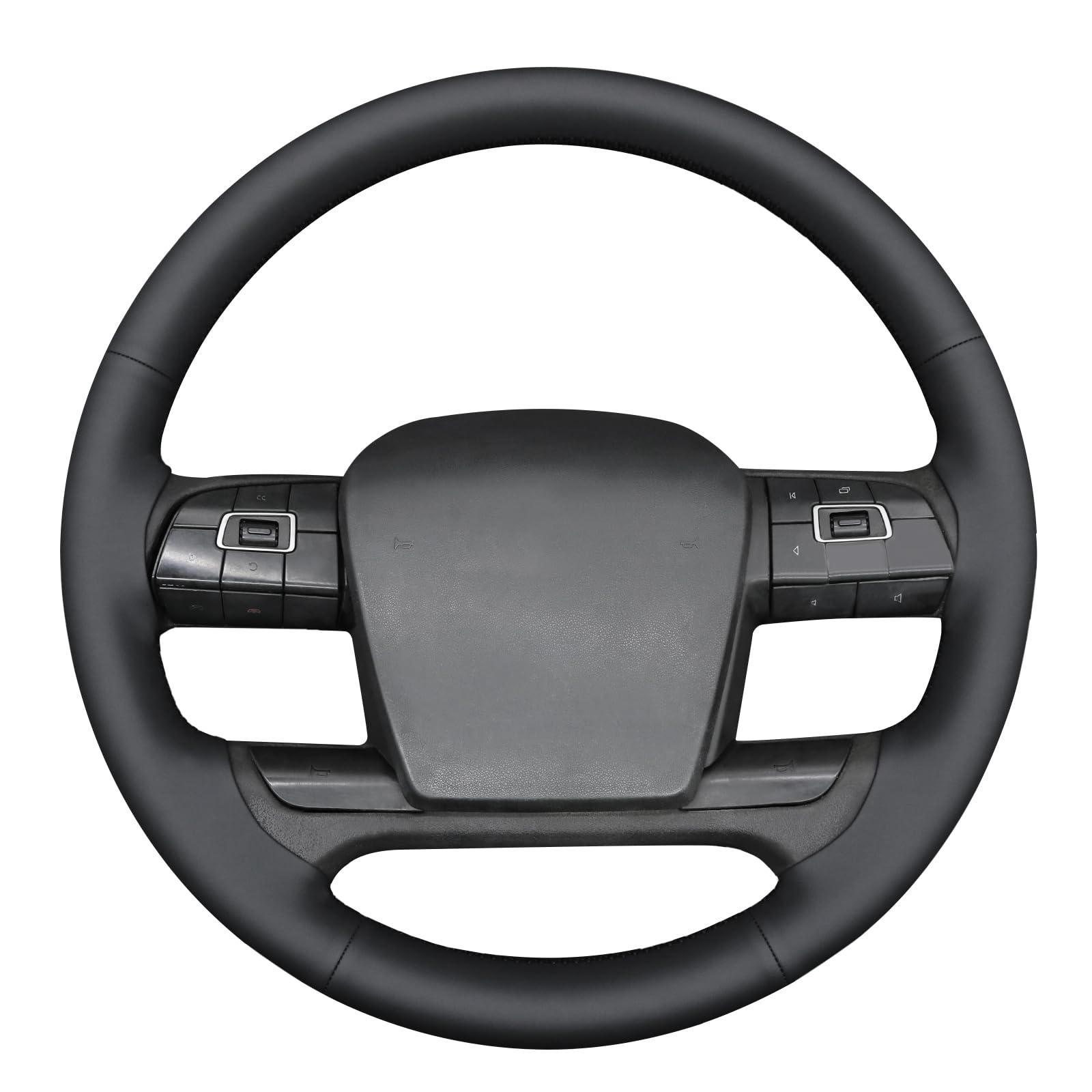 MEWANT Hand Stitch Steering Wheel Cover for Volvo VNL VNR FM FH 2017-2025 Customized Version by Genuine Leather