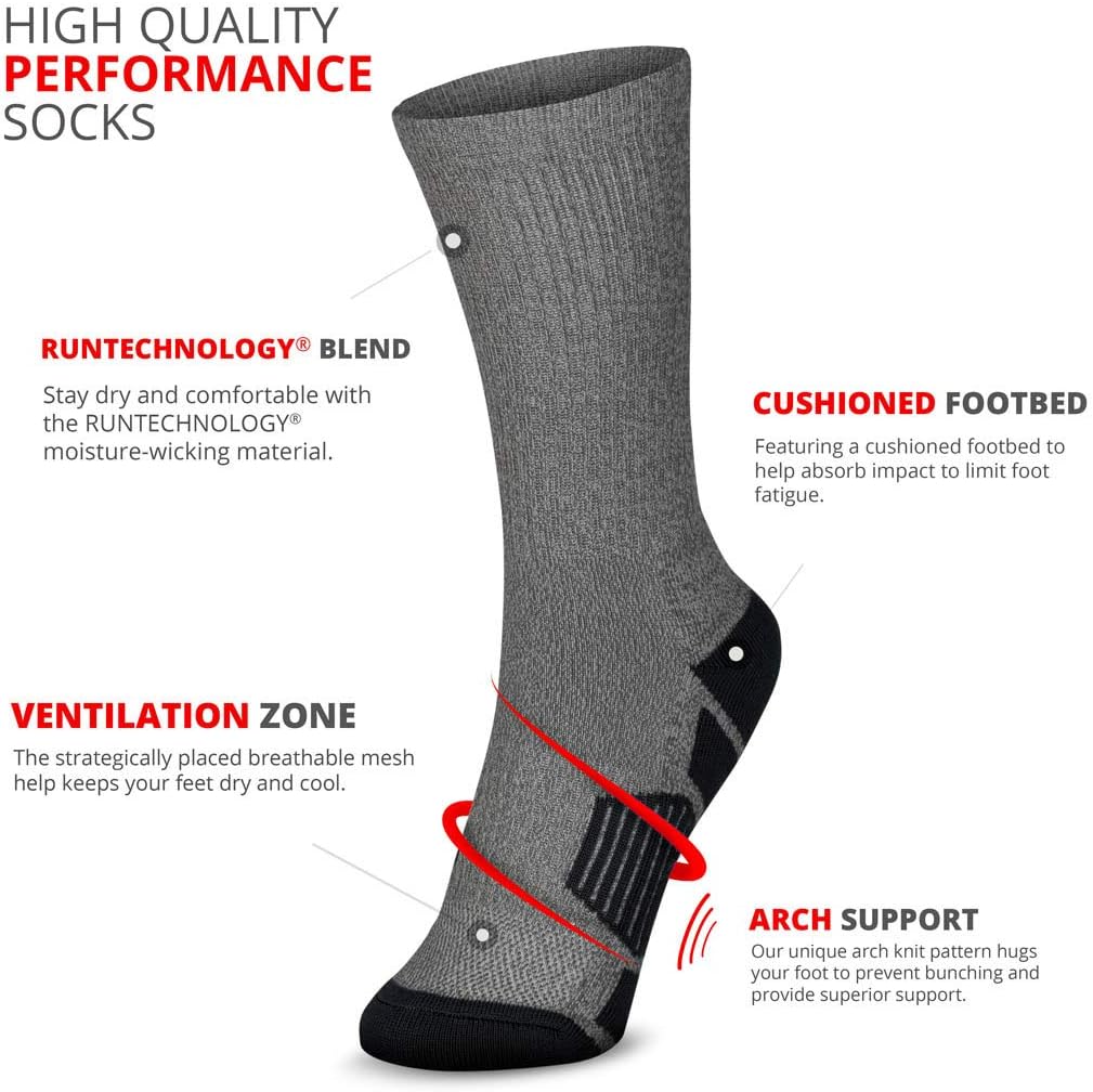 ChalkTalkSPORTS Custom Team Number Crew Socks | Athletic Socks Gray & Black | All Team Numbers - Image 2