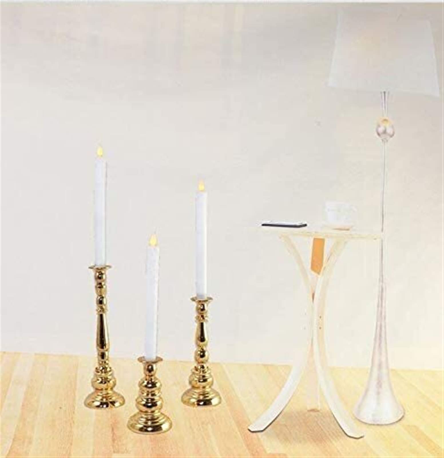 Elegantes 3-teiliges glänzendes europäisches Kerzenhalter-Set – stilvolle Kerzenständer für romantische Abendessen, Hochzeiten, Heimdekoration und Hotelatmosphäre, perfekt für Kerzenlicht