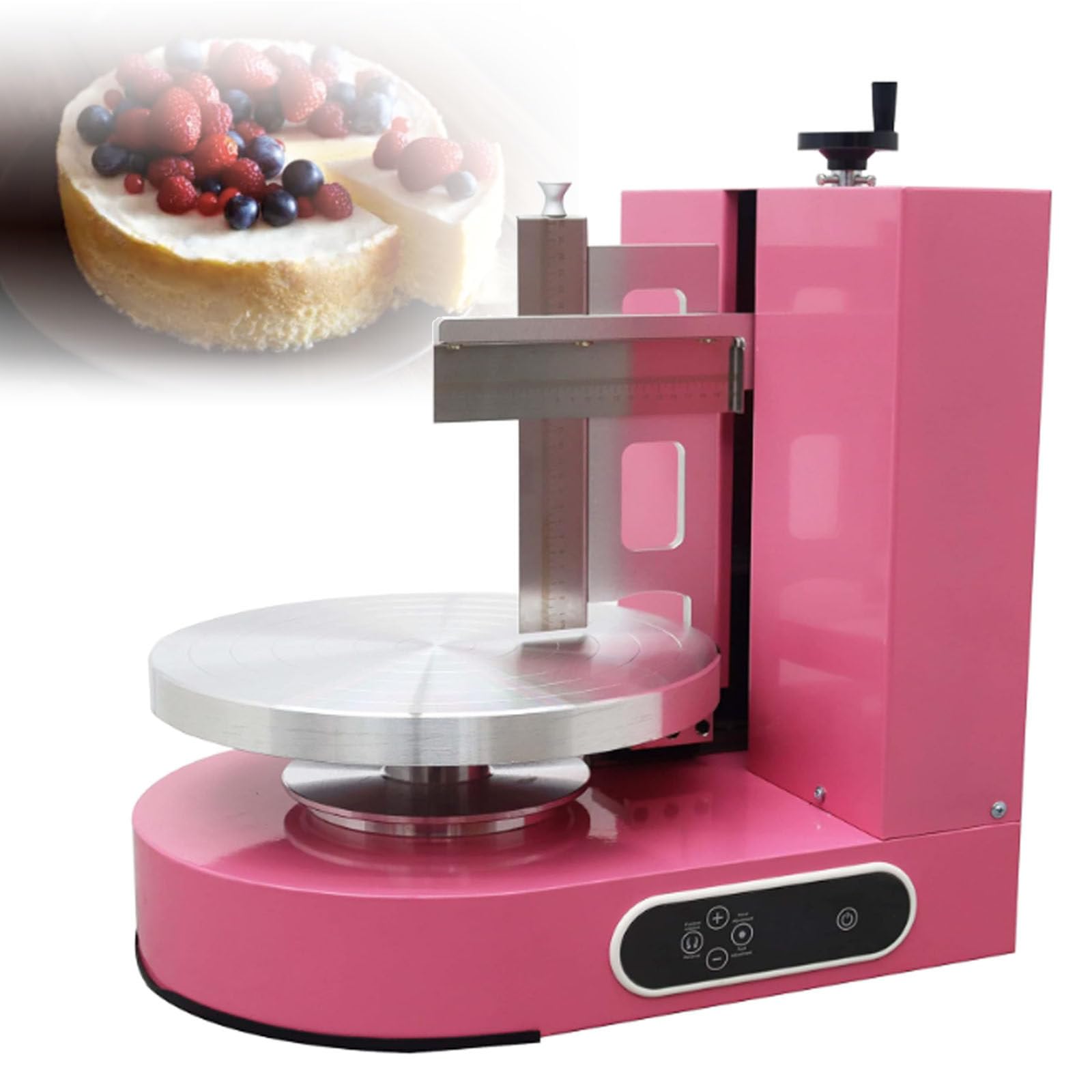 Máquina automática de glaseado de pasteles para tartas de cumpleaños, esparcidor de decoración de crema y herramienta de alisado para tiendas de pasteles y uso doméstico