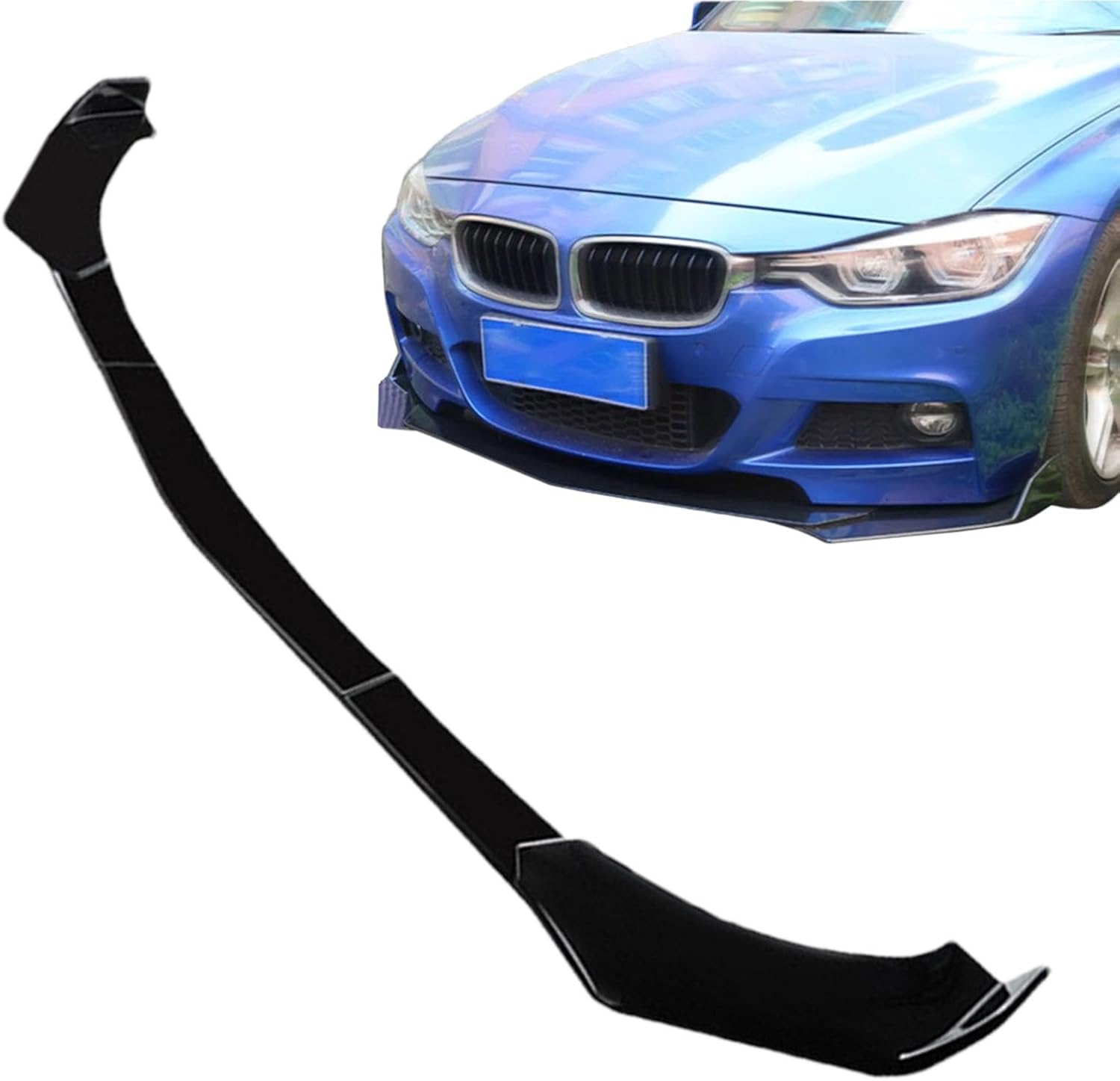 Car Front Splitter – Front Bumper Deflector, Chin Lip Skirt | Waterproof Aerodynamic Splitter Kit, Scratch Resistant Lip Protector, Low Profile Wing Spoiler for Sedan Hatchback Styling