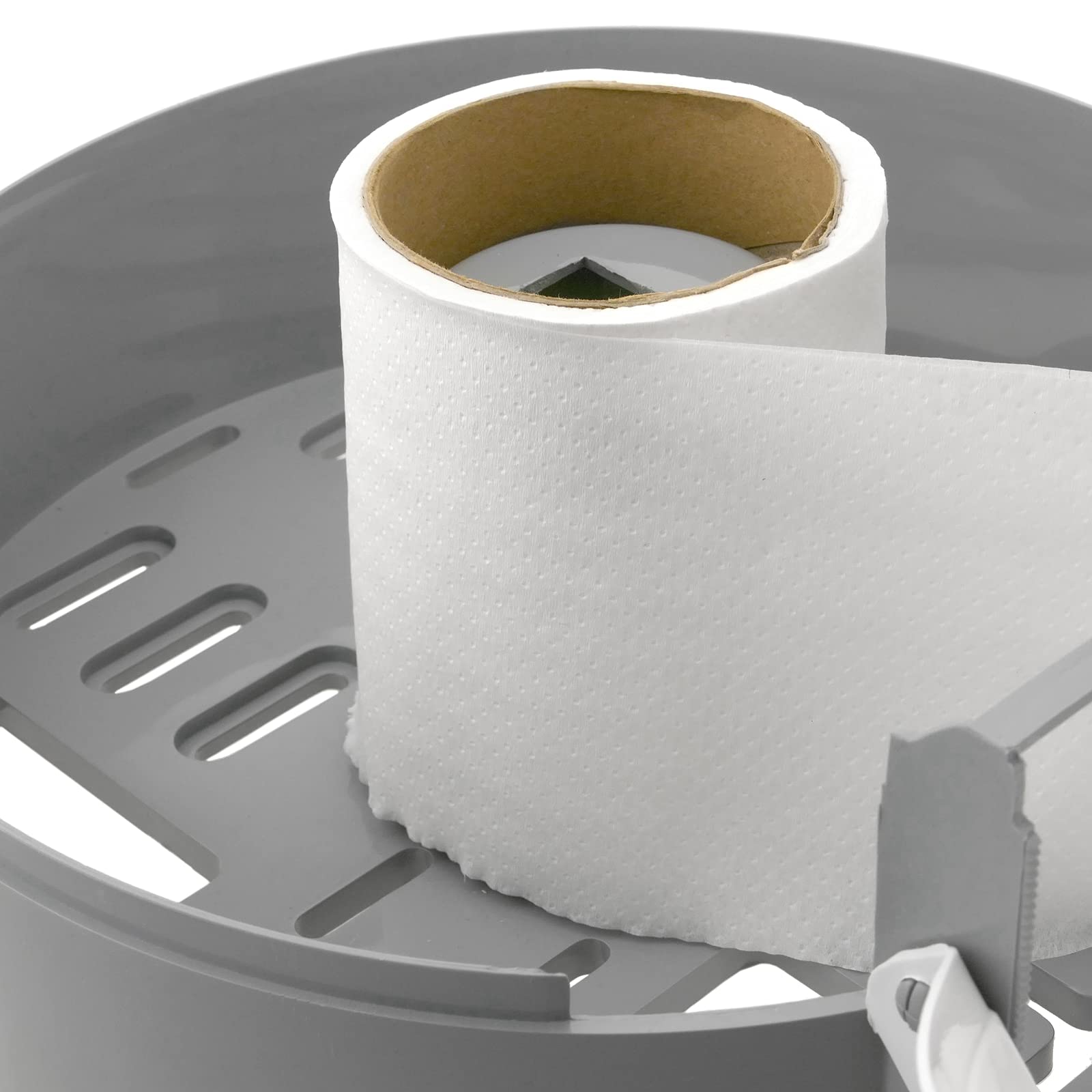 PrimeMatik - Porte-Rouleau de papier toilette en gros. Distributeur industriel blanc en rouleau 268x123x273mm