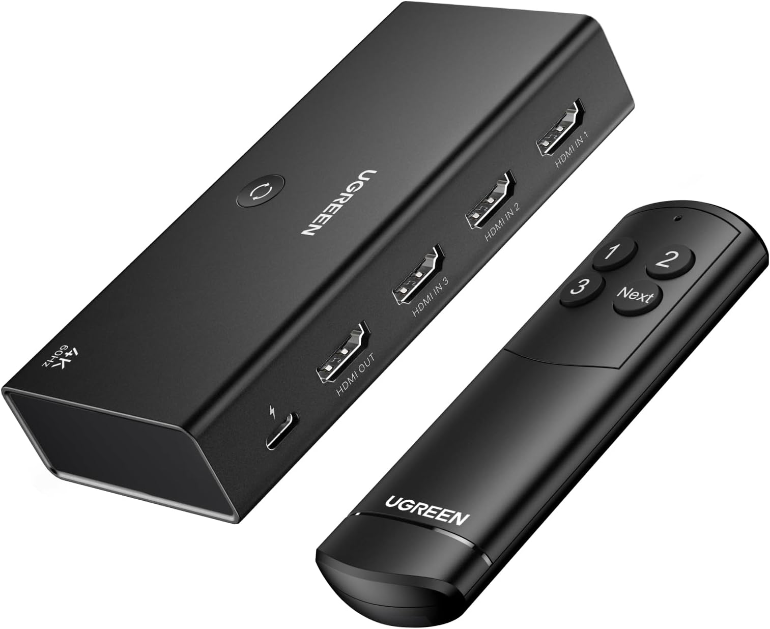 HDMI Switch 4K@60Hz, HDMI Splitter 3 in 1 Out Supports HDR10, Dolby Atmos and HDCP 2.2, Switcher with Remote Compatible with PS5/4, Xbox, Skybox, Blu-Ray, TV, Monitor, Projector