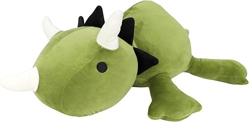 Miniatura 1 de SUIYUEOUR Peluche de dinosaurio con peso de 3.5 libras, animal de peluche de dinosaurio, peluches para cumpleaños de niños, 24 pulgadas (verde)