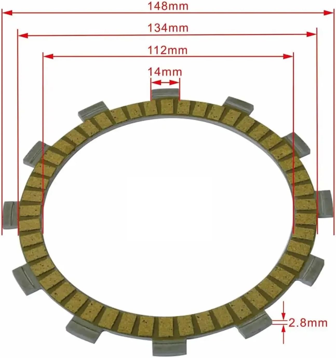5Pcs Motorcycle Clutch Discs Plates Fit for Yamaha XV250 Route 66 88-90 Virago 250 95-07 V Star 08-15 17-18