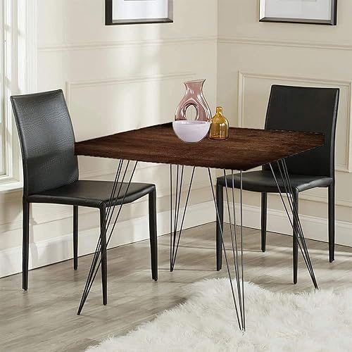 Miniatura 2 de Mantel ajustable cuadrado de tablones de madera, estampado de textura de tablones de madera, borde elástico, adecuado para cocina, fiesta, picnic,