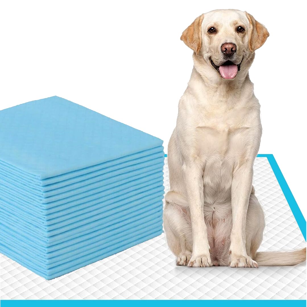 AIBULO 400-Pack Puppy Training Pads 60x60cm – Highly Absorbent Dog Pee Mats | Leak-Proof, Quick-Drying & Odour Control | Ideal for Crate Training, Indoor Use, Senior Dogs & Travel Protection