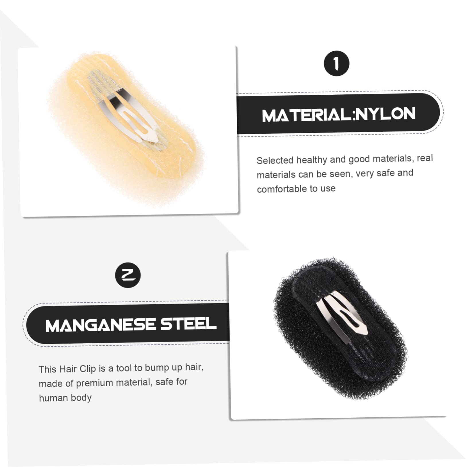 Healeved 20stücke Wiederverwendbare Haarklammern Für Atmungsaktive Haarpolster Für Volumen Für Verschiedene Frisuren Ponytail Und Gemischten Farben