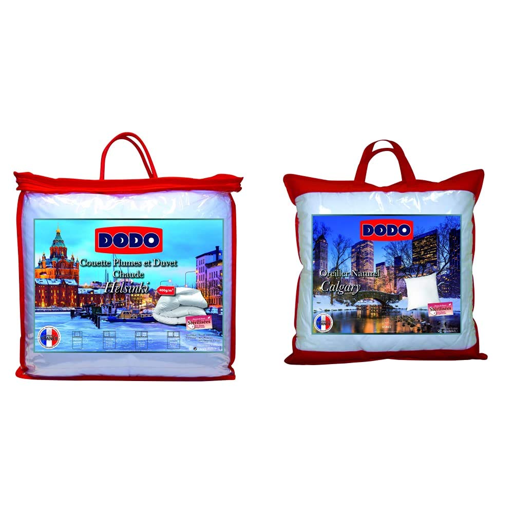 Dodo couette Helsinki 220x240 avec oreiller Calgary pour vos nuits d'hiver