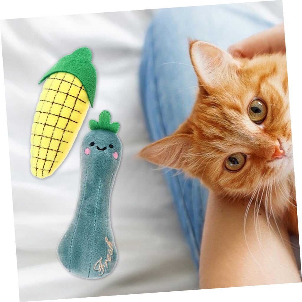 DECHOUS Jouets à Mâcher pour Chat en Peluche Herbe à Chat, Lot de 3 Pièces, Design Mignon et Fonctionnel, pour Chatons D'intérieur