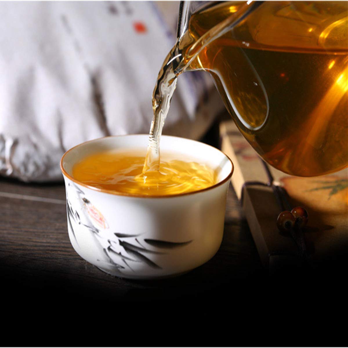 通用 Roher Puerh Tee Moonlight Beauty Menghai Puer Moonlight 357g Bio Sheng Pu-erh