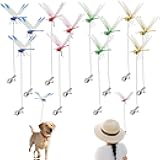 12 Pack Dragonfly Clip - 3D Dragon Fly Hat Clips, Fake Dragonflies Decor for Indoor and Patio, Creative Home Accessories, Waterproof Multicolor (3*Red+3*Blue+3*Green+3*Yellow)