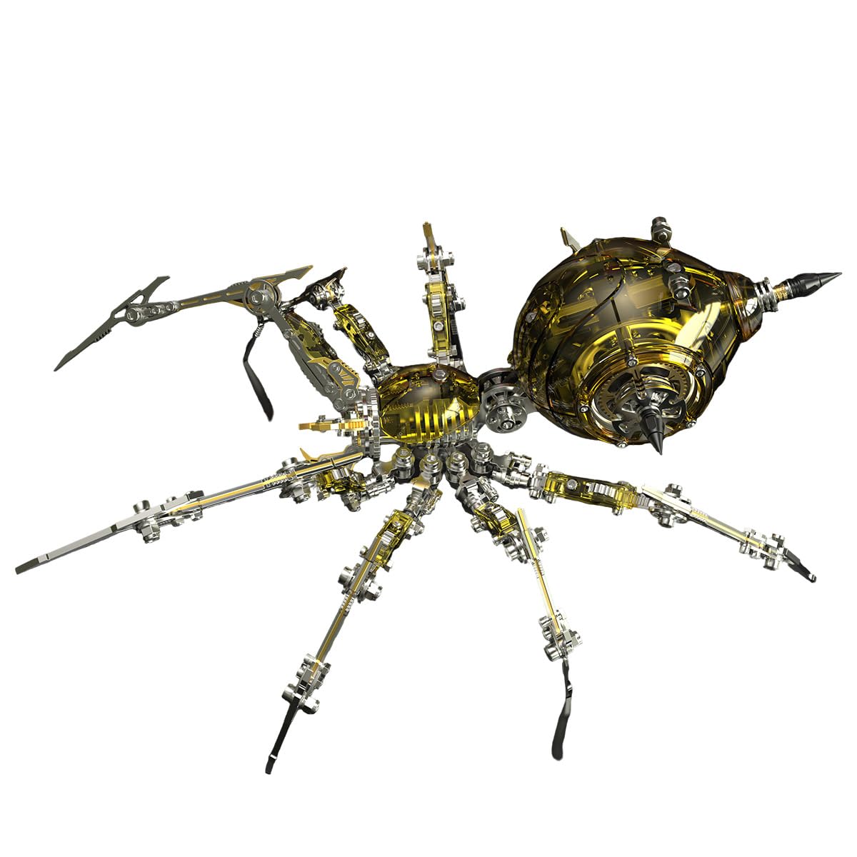 Kit di montaggio del modello di montaggio Steampunk 3D in metallo meccanico guerra ragno