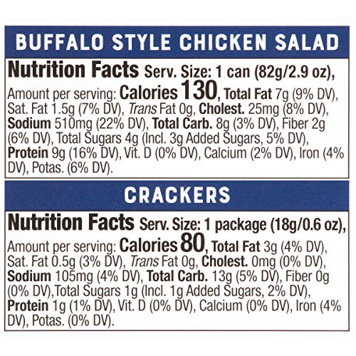 Bumble Bee Snack On The Run Buffalo Chicken Salad With Crackers Kit, 3.4 Oz (Pack Of 12) - Ready To Eat, Spoon Included - Shelf Stable & Convenient Protein Snack #TOP4