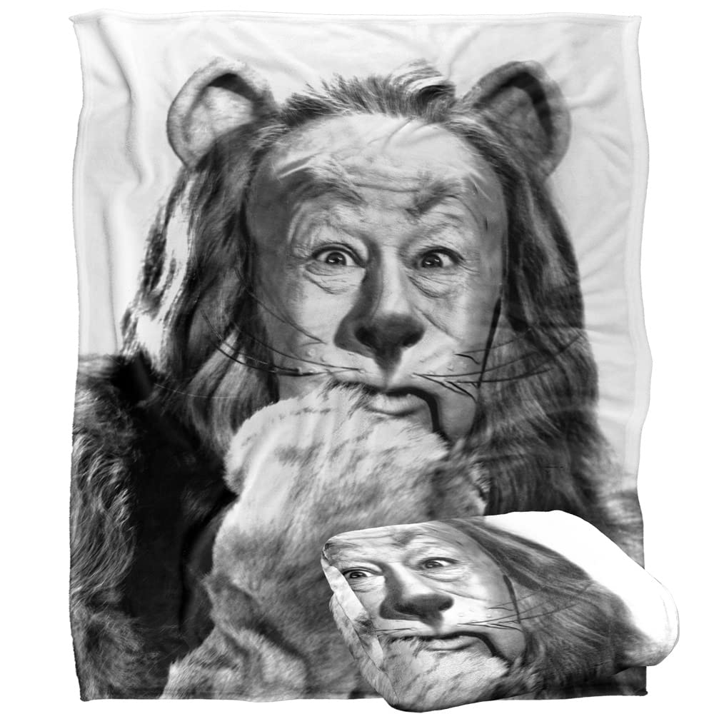 THE WIZARD OF OZ Stanley Desantis Vintage Lion Silky Touch Super Soft Throw Blanket 152 x 127 cm