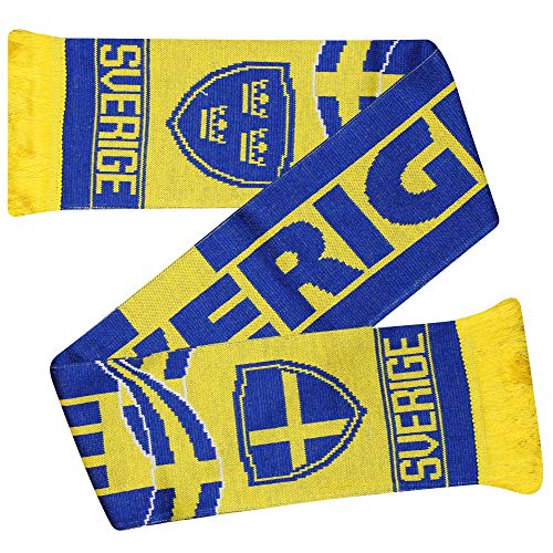 GIFTS 4 ALL Sweden (Sverige) World Cup Football Scarf, Sweden Fans Souvenir Scarf, Swedish Football Gift