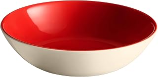 EVERYDAY COLLECTION 8.75"|1 qt Ceramic Pasta bowl, Rouge & Cream