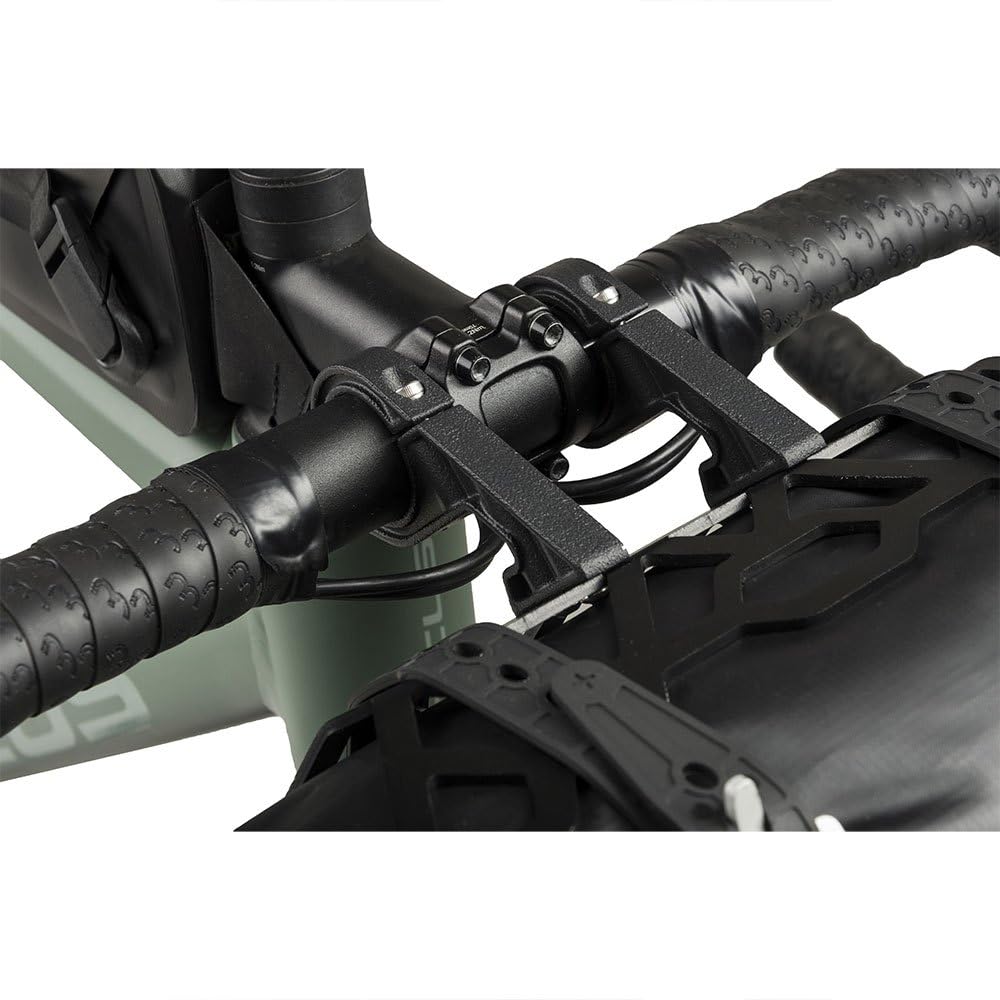 AGU Lenkertasche vorne Bikepacking Extreme Pro schwarz 9,6 Liter wasserdicht mit Halterung aus Aluminium
