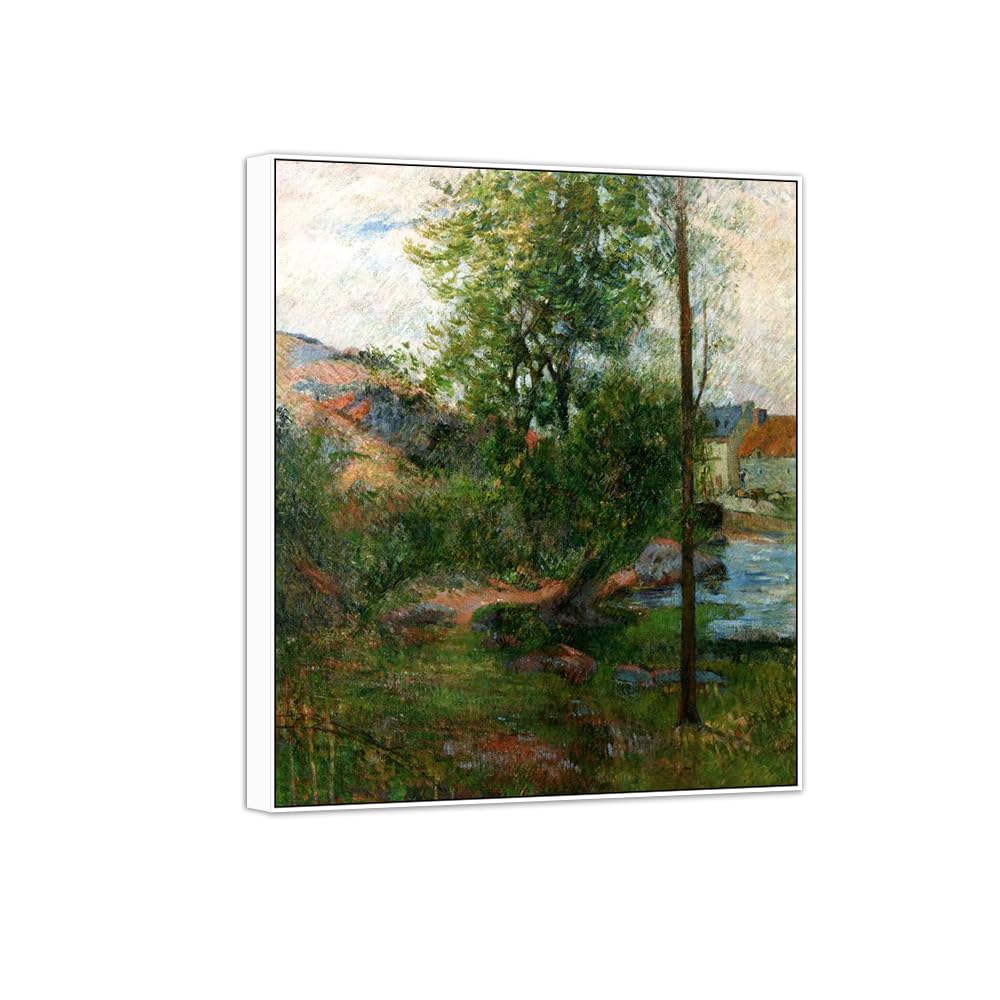 SDYSKKUG Famous Wall Art. Canvas Prints. Willow.85x70cm White Frame