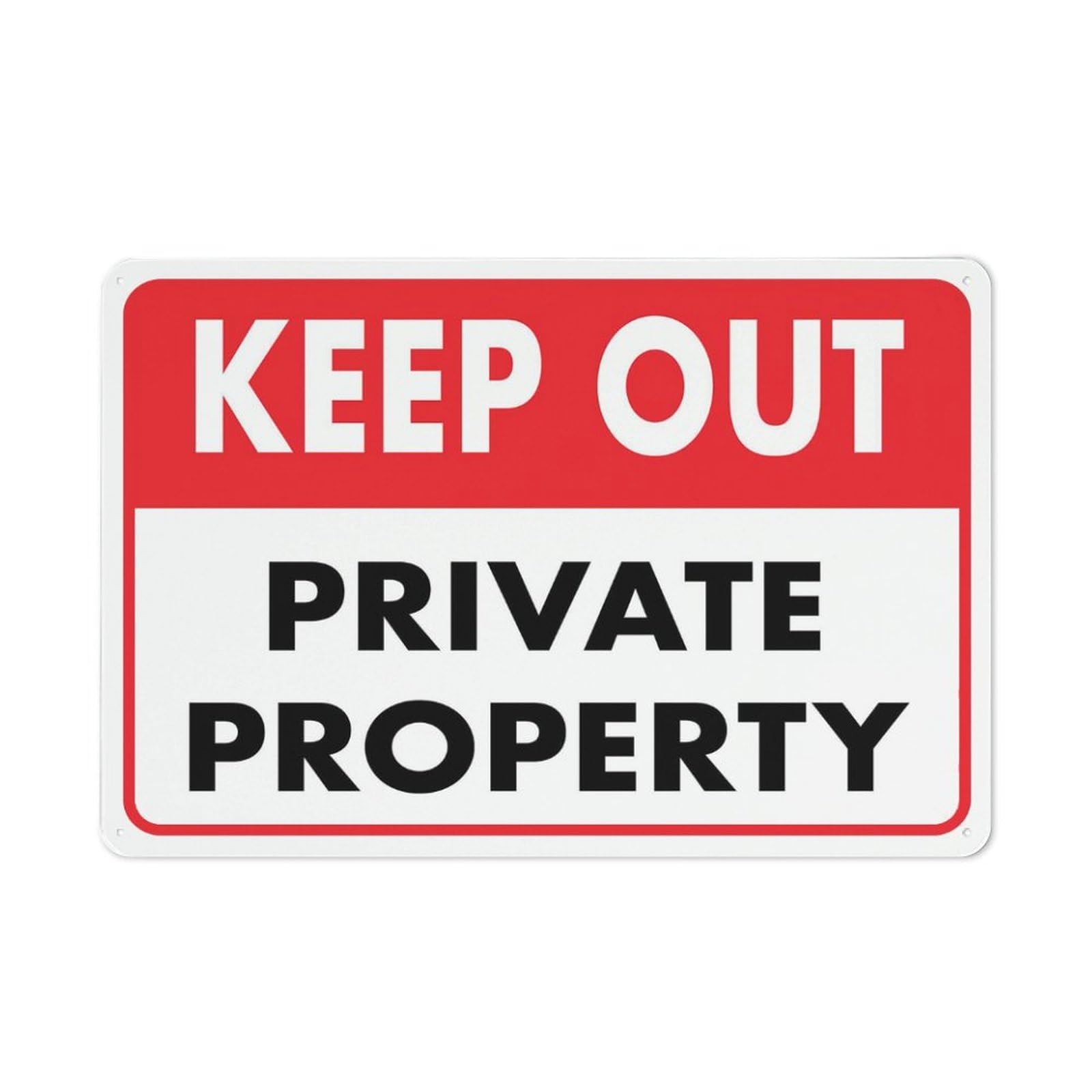 Tin sign vintage Keep Out Private Property Plaque Poster for Bar Pub Beer Home Garage Man Cave Wall Decor 12x8 Inch