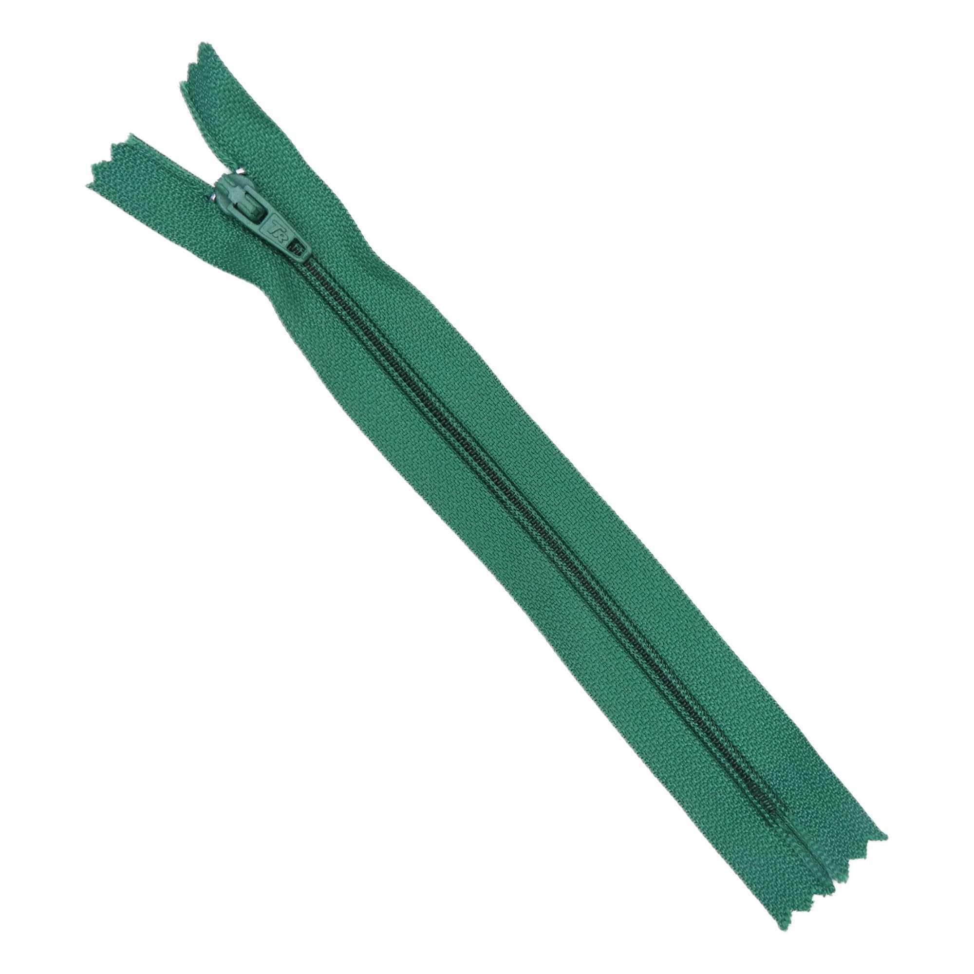 30cm 12 Inch Closed End Zip Nylon No3 Autolock 55 Colour Buy 1 Or 2 Zippers 456D, 0250 Jade Turquoise Green, 2 โ image 1