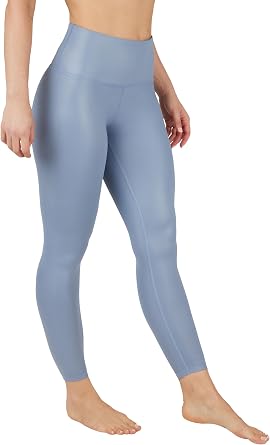 90 Degree By Reflex Womens Faux Leather Leggings Matte High Waisted High Shine Faux Leather Ankle Leggings