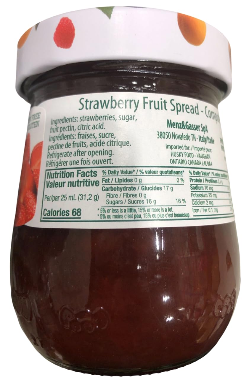 VALUBNDL: Menz & Gasser Italian Strawberry Jam (2-Pack) – 500ml Total (Two 250ml Jars) – Premium Fruit Spread Confiture – VALUBNDL Signature Bundle - 3
