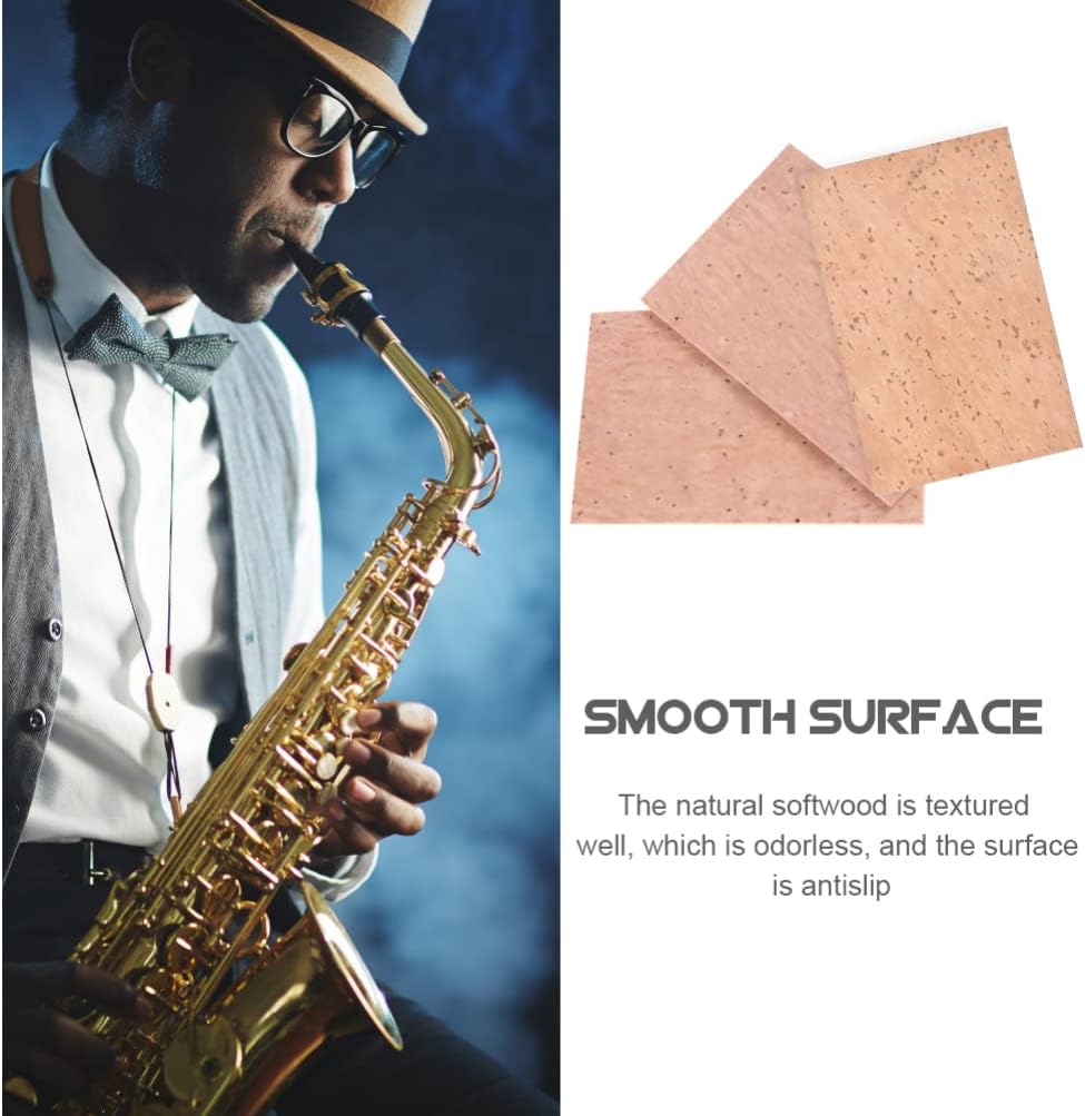 ERINGOGO Cork Sheet 3pcs Saxophone Neck Cork Trumpet Cornet Cork Pads Mats for Brass Instrument Parts Accessories Oboe : Musical Instruments
