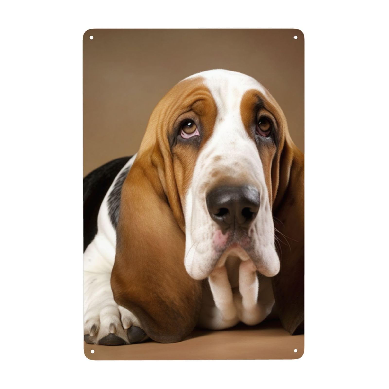 Vintage Metal Tin Signs Retro Garage Signs Stylish Wall Art Plaques for Home Decor Unique Poster 8x12 Inch Basset Hound Metal Sign Outdoor Wall Decorations Gifts