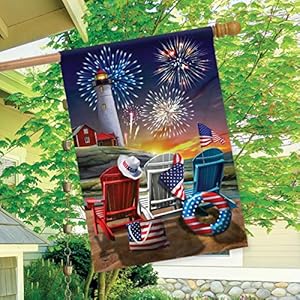 Beachfront Fireworks Fourth of July House Flag Patriotic Nautical 28" x 40" Beachfront Fireworks Fourth of July House Flag Patriotic Nautical 28 x 40