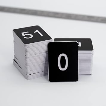 Rectangle Plastic Numbered Tags Number Disc Number Token (0-25, Black)