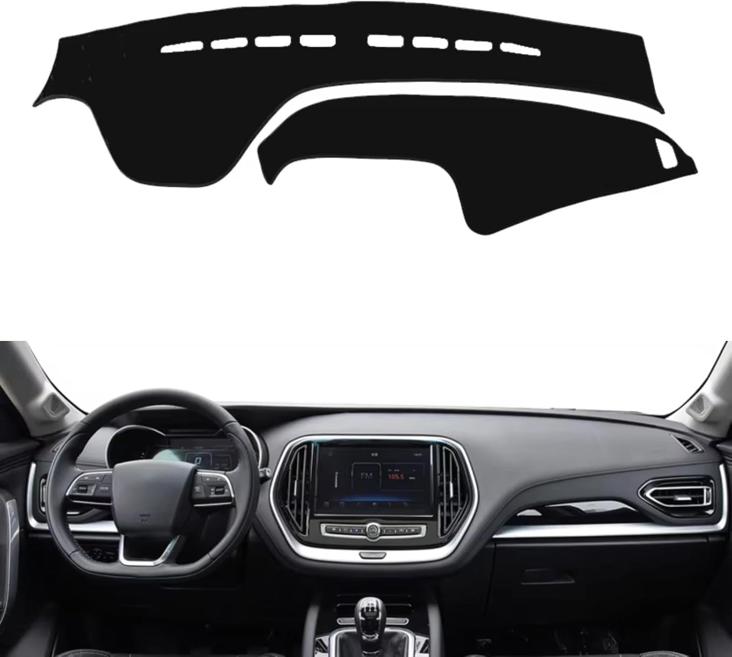 DdaiXQ Car Dashboard Mat For Chery Jetour X70 2018-2022, Anti Slip Anti Glare Dustproof Dashboard Cover Pad Protector Dash Cover Sunshade Dashmat