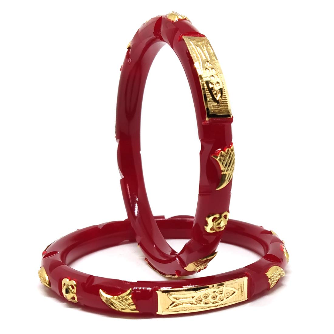 Tanvi JGold-plated (Matte Finish) Pola Bangle Set