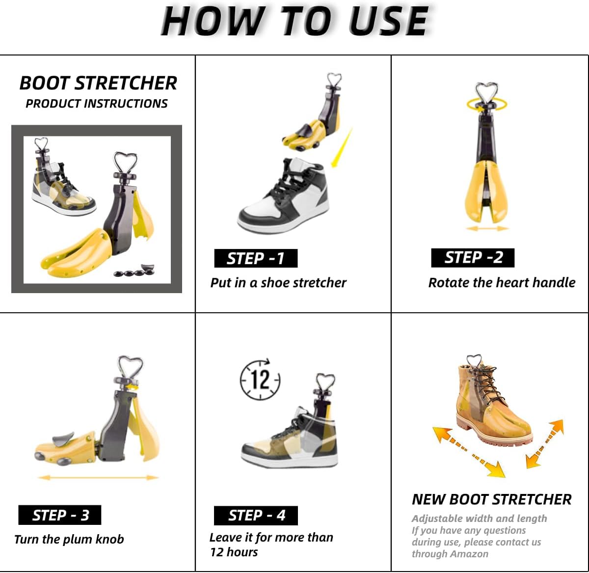 XYH Shoe Stretcher Men Women, Adjustable Shoe Boot Stretcher Length & Width