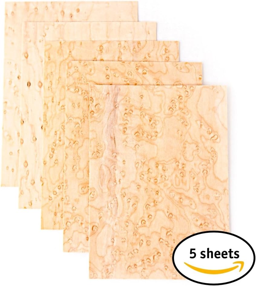 Real Wood Paper Postcards (5x7, Birdseye Maple) Double Sided