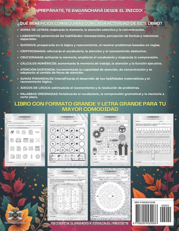 Miniatura 2 de EJERCICIOS Y DESAFIOS PARA LA ESTIMULACIÓN COGNITIVA DE PERSONAS MAYORES Entretenimiento y entrenamiento de la memoria - Despierta tus poderes ...
