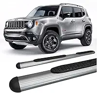 Estribo Lateral compatível com Jeep Renegade Oblongo Oval Grafite