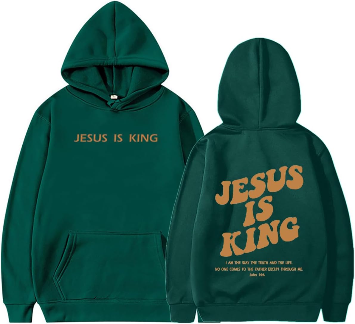 Jesus is King Felpa con cappuccio Christian Faith Italia Ubuy