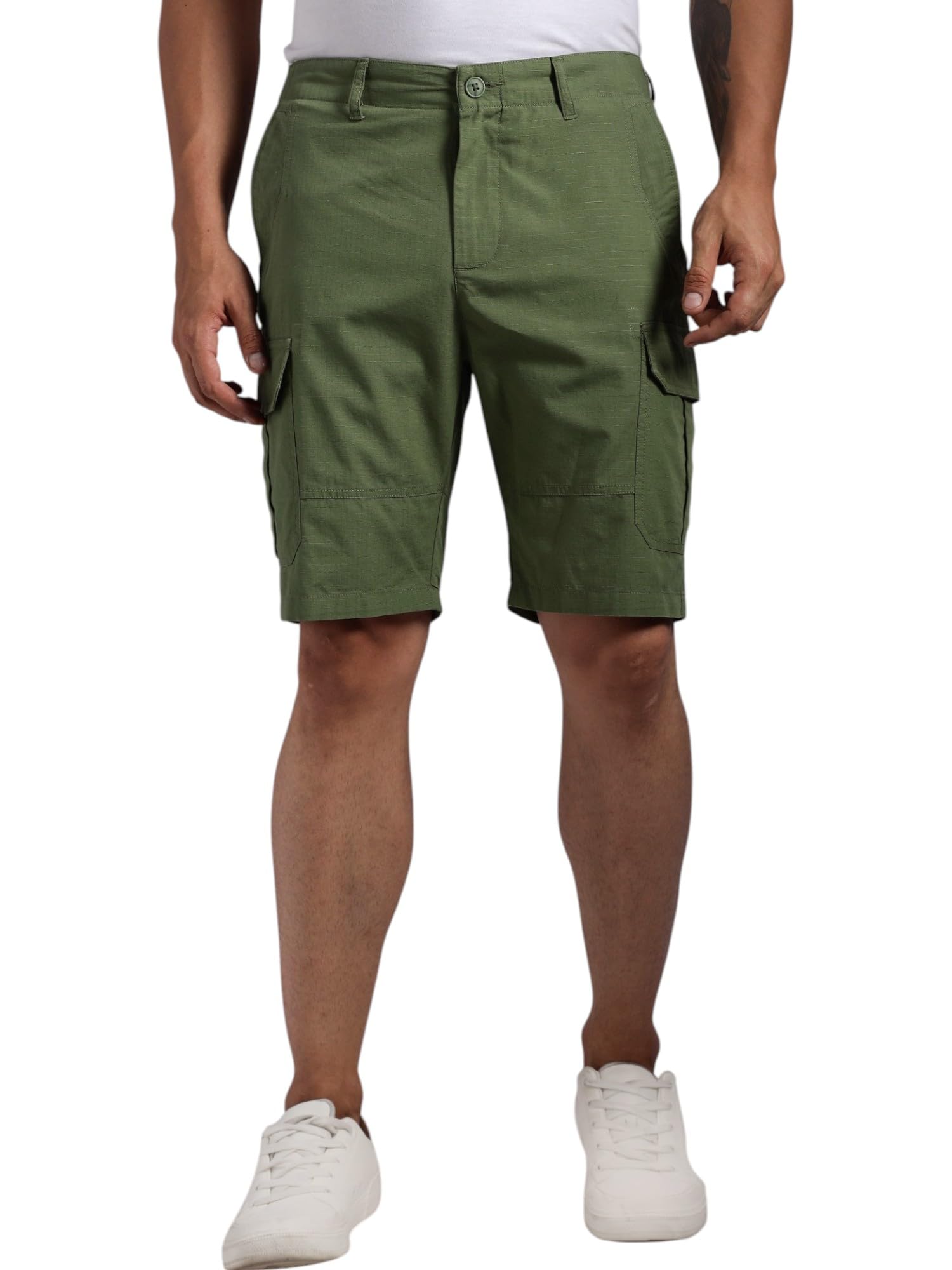 Men's | Regular Fit | 100% Cotton | Breathable | Light Weight | 6 Pockets | Cargo Shorts for Men
