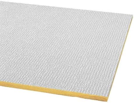 Armstrong Shasta Ceiling Tile, 24 in W x 48 in L, Square Lay-in, 15/16 in Grid Size, 16 PK 2906-1 Each