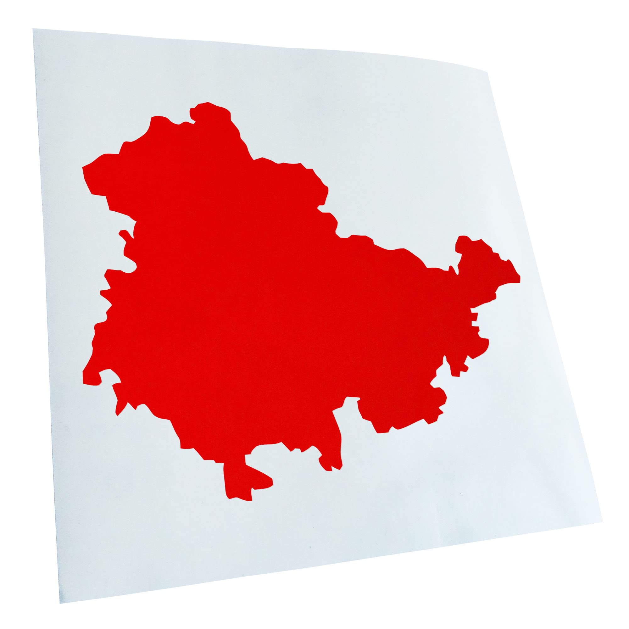 Kiwistar - Car Sticker - Red - 60 x 50 cm Thuringia Germany Silhouette - Rear Window Car Sticker Weatherproof for Car Truck Moped Truck - Sticker Exterior Self-Adhesive Tuning Accessories for Windows
